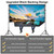 Outdoor Projector Screen with Stand, TOWOND 120 inch Portable Projector Screen Black Backing, Indoor Projection Screen