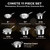 Ciwete 11-Piece Tri-Ply Stainless Steel Pots and Pans Set, 18/10 Stainless Steel Cookware Set