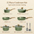 Kitchen Academy Non Toxic Pots and Pans Set Non Stick - 12 Piece Induction Cookware Sets
