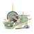 Kitchen Academy Non Toxic Pots and Pans Set Non Stick - 12 Piece Induction Cookware Sets