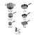 T-Fal Signature Nonstick Pots and Pans Set 12 Piece, Oven Broiler Safe 350F, Kitchen Cookware Set