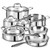 3 Ply Stainless Steel 11-Piece Cookware Set with Lids