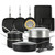 GRANITESTONE 20 Pc Complete Pots and Pans Set Non Stick Cookware Set with Saute Pan