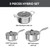 COOKER KING Stainless Steel 6 Pcs Pots Set