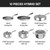 COOKER KING Non Stick Pots and Pans Set
