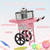 Garvee Electric Candy Cotton with Cart Maker Commercial Candy Cotton Machine for Kids with 20 in Stainless Steel Bowl Party Home Festival Pink