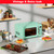 Galanz GLCMKZ07GNR07 Retro Countertop Microwave Oven with Auto Cook & Reheat