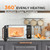 LDAILY 0.7Cu.ft Retro Small Microwave Oven