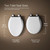 Toilet Seat with Quick-Release Hinges And Quick-Attach Hardware For Easy Clean