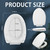 Traditional Toilet Seat Replacement with Toilet Bolts and Nut, Cotton White