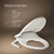 Toilet Seat, Biscuit, Quiet-Close Lid Prevents Slamming,