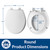 Toilet Seat, Durable Plastic Seat with Extra Stability