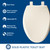 Toilet Seat, Easy Clean Hinges and Adjustable Perfect Fit