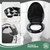 Toilet Seat Elongated Quiet-Close Lid, Contoured Seat