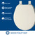 Toilet Seat, Easy Clean, Non Slip Premium Wood Seat, Easy Install