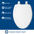 Bemis Ashland Modern Wood Toilet Seat with Decorative Edge, Slow Close, Secure Hinges, Made in USA, Elongated, White