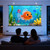 110 inch Projector Screen, XIAOHUI Portable Movie Projector Screen for Outdoor Indoor with 3 pcs Adhesive Hook