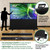 70-inch 16:9, Manual Floor Pull Up Scissor Backed Projector Screen, Portable Home Theater Office Classroom Projection Carrying Bag