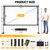 120 inch Outdoor Projector Screen with Stand, Portable Projector Screen Outdoor with Sand Bag for Backyard