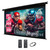 Akia Screens 125-Inch Motorized Projector Screen, 16:9, Electric Drop Down with Remote, Wall or Ceiling Mount