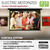 Akia Screens 125-Inch Motorized Projector Screen, 16:9, Electric Drop Down with Remote, Wall or Ceiling Mount