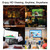 Outdoor Projector Screen with Stand Tripod, Indoor Pull Up Portable Projector Screen, 80 INCH 16:9 Adjustable Projection Screen with Carry Bag