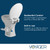 Plus Universal Residential Height RV Toilet with Porcelain Bowl FREEZABLE