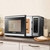 Digital Microwave Oven with Turntable Push-Button Door, Child Safety Lock