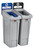 Products Slim Jim Recycling Station 2-Stream Landfill/Mixed Recycling