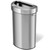 Steel Semi-Round Open Top Trash Can and Recycle Bin, 87 Liter, Slim