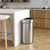 Steel Semi-Round Open Top Trash Can and Recycle Bin, 87 Liter, Slim