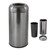 Trash Can, 16 Gallon Bullet Kitchen Garbage Can with Open Top Lid, Brushed