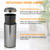 Trash Can, 16 Gallon Bullet Kitchen Garbage Can with Open Top Lid, Brushed