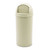Trash Can with Lid, 15-Gallon, Beige, Round, Garbage Container/Waste Basket