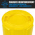 Trash Can, High-Vis Yellow, Construction Grade, Heavy Duty Plastic
