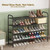 LINZINAR Shoe Rack Long 4 Tier Shoe Storage Organizer Metal Wide Shoe Shelf for Closet Entryway