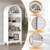 70" Tall Arched Shoe Rack with 3 Adjustable Shelves, 7-Tier Large Freestanding Shoe Storage Organizer for Entryway
