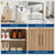 Patikuin Shoe Storage Cabinet for Entryway, 5-Tier White Shoes Cabinet w/Doors and 3 Adjustable Shelves, 41" Tall Wood Shoe Rack for Closet,