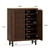 Tribesigns 6-Tier Farmhouse Shoe Cabinet with Shutter Doors, Wooden Shoe Organizer Rack with Adjustable Shelves