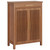 5-Tier Shoe Storage Cabinet with Louvered Doors and Drawer, Freestanding Wooden Shoe Rack Organizer with Adjustable Shelves for Entryway