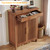 5-Tier Shoe Storage Cabinet with Louvered Doors and Drawer, Freestanding Wooden Shoe Rack Organizer with Adjustable Shelves for Entryway