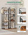 Hzuaneri 6 Tiers Vertical Shoe Rack, Narrow Shoe Tower, Tall Shoes Shelf with 2 Hooks, Adjustable Shelves