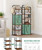 Hzuaneri 6 Tiers Vertical Shoe Rack, Narrow Shoe Tower, Tall Shoes Shelf with 2 Hooks, Adjustable Shelves