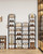 Hzuaneri 6 Tiers Vertical Shoe Rack, Narrow Shoe Tower, Tall Shoes Shelf with 2 Hooks, Adjustable Shelves