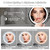 Rechargeable Wall Mounted Lighted Makeup Mirror, 8 Inch Double