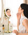 Lighted Makeup Mirror with 3 Color Lights & 10X Magnification, Adjustable