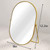Mirror Oval Makeup Mirror 90°Adjustable Rotation Golden
