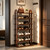 7-Tier Shoe Rack, 14 Pairs of Shoes, Made of Solid Wood, Tall Shoe Shelf with Removable Shelves, Suitable for Corners