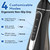 Portable Water Flosser with 300ML Tank: Rechargeable Oral Irrigator with 5 Tips