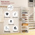 HOMEFORT 10-Tier Corner Shoe Tower - Double Rows, Slim Shoe Stand for 20 Pairs - Entryway, Hallway, Closet (White)